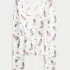 Cozy Bear Pattern Pajama Top,Cozy Bear Pattern Pajama Top