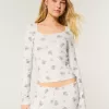 Cozy Bear Pattern Pajama Top,Cozy Bear Pattern Pajama Top