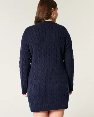 Cozy Cable-Knit Sweater Dress,Cozy Cable-Knit Sweater Dress