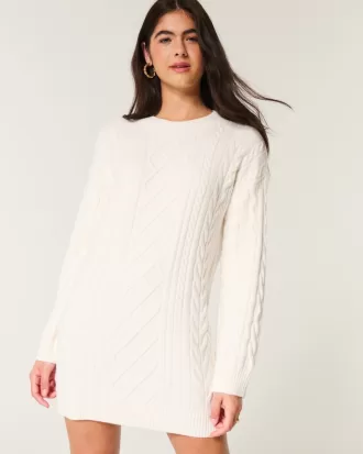 Cozy Cable-Knit Sweater Dress,Cozy Cable-Knit Sweater Dress