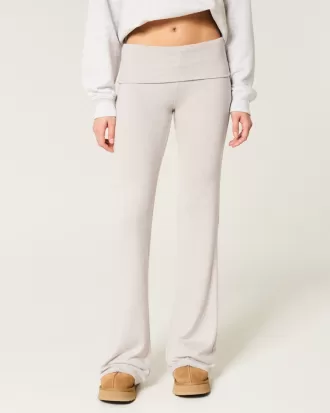 Cozy Knit Foldover Waist Sleep Pants,Cozy Knit Foldover Waist Sleep Pants