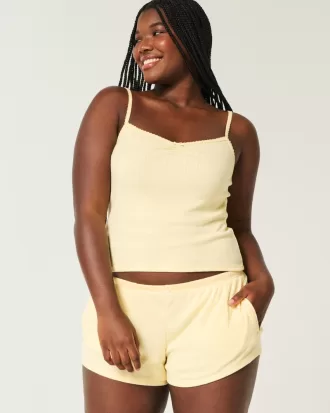 Cozy Pointelle Bow Shortie,Cozy Pointelle Bow Shortie