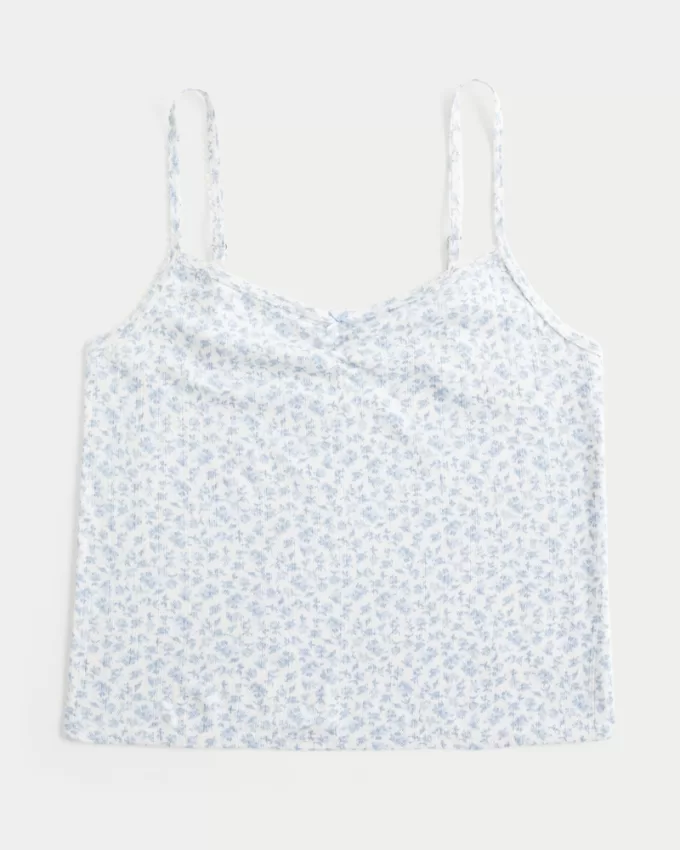 Cozy Pointelle Bow Tank,Cozy Pointelle Bow Tank Cozy Pointelle Bow Tank,Cozy Pointelle Bow Tank