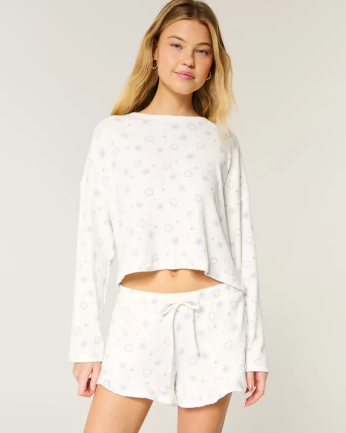 Cozy Ribbed Pajama Top & Shorts Set,Cozy Ribbed Pajama Top & Shorts Set Cozy Ribbed Pajama Top & Shorts Set,Cozy Ribbed Pajama Top & Shorts Set