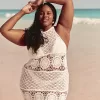 Crochet-Style Halter Cover Up Dress,Crochet-Style Halter Cover Up Dress