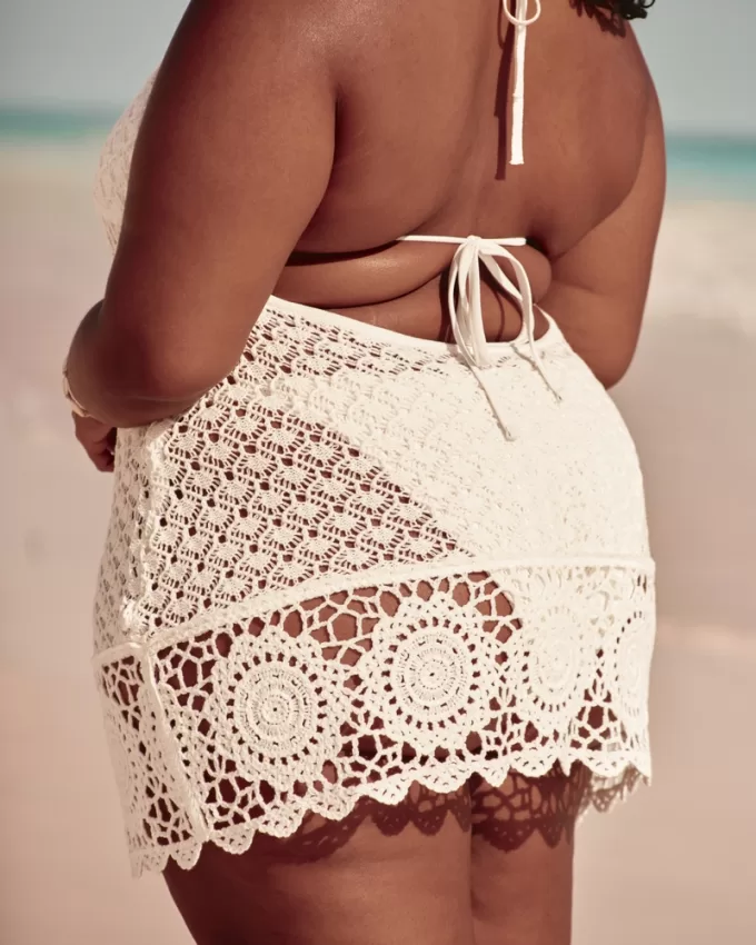 Crochet-Style Halter Cover Up Dress,Crochet-Style Halter Cover Up Dress