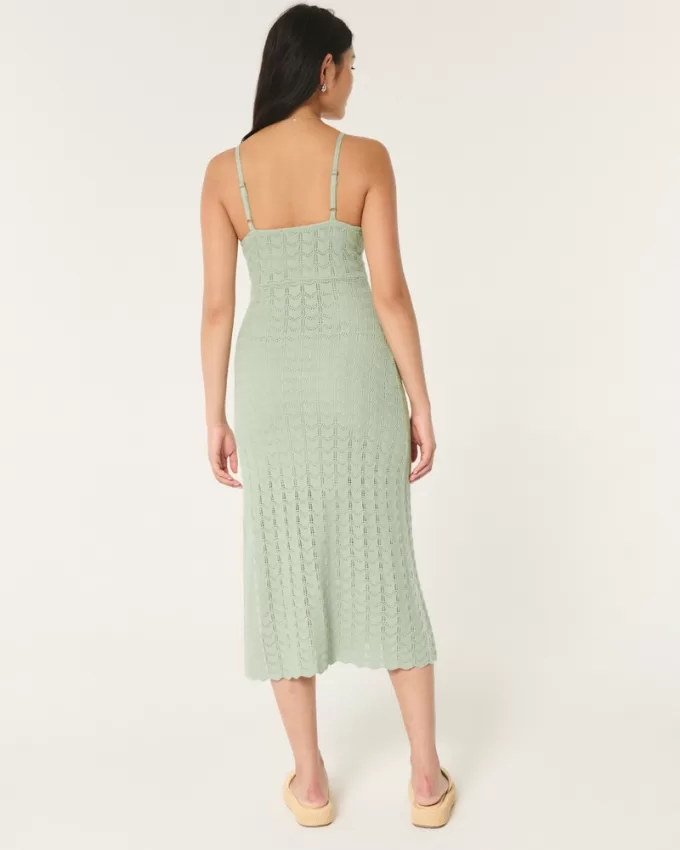 Crochet-Style Midi Dress,Crochet-Style Midi Dress Crochet-Style Midi Dress,Crochet-Style Midi Dress