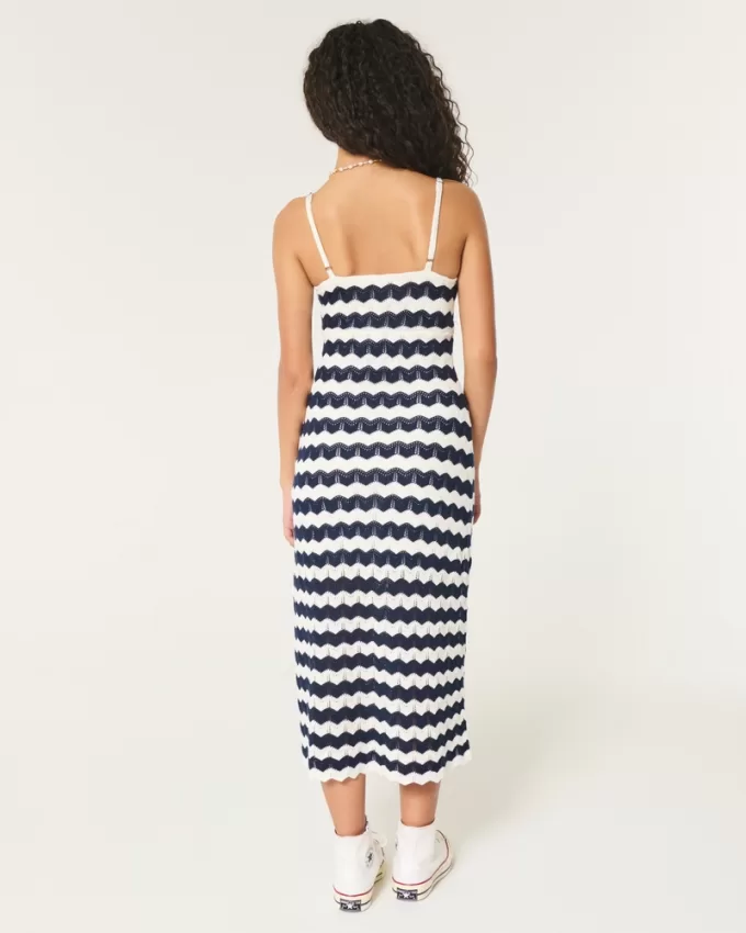 Crochet-Style Midi Dress,Crochet-Style Midi Dress Crochet-Style Midi Dress,Crochet-Style Midi Dress