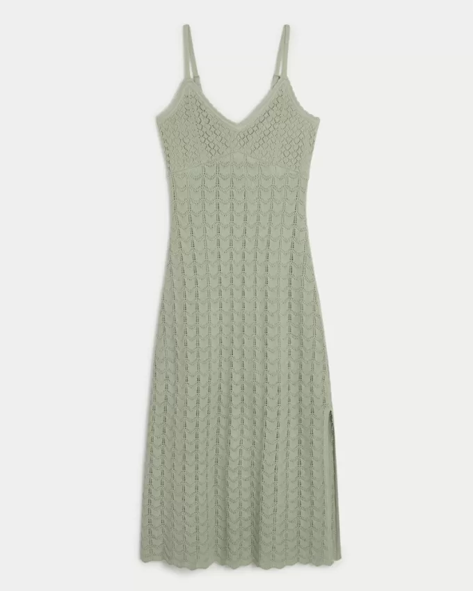 Crochet-Style Midi Dress,Crochet-Style Midi Dress Crochet-Style Midi Dress,Crochet-Style Midi Dress