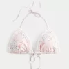 Crochet-Style Mixed Triangle Bikini Top,Crochet-Style Mixed Triangle Bikini Top