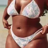 Crochet-Style Mixed Triangle Bikini Top,Crochet-Style Mixed Triangle Bikini Top