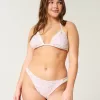 Crochet-Style Mixed Triangle Bikini Top,Crochet-Style Mixed Triangle Bikini Top