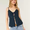 Crochet-Style Tie-Front Sweater Tank,Crochet-Style Tie-Front Sweater Tank Crochet-Style Tie-Front Sweater Tank,Crochet-Style Tie-Front Sweater Tank