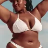 Crochet-Style Triangle Bikini Top,Crochet-Style Triangle Bikini Top