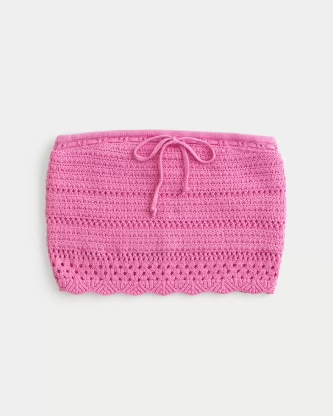Crochet-Style Tube Top,Crochet-Style Tube Top Crochet-Style Tube Top,Crochet-Style Tube Top