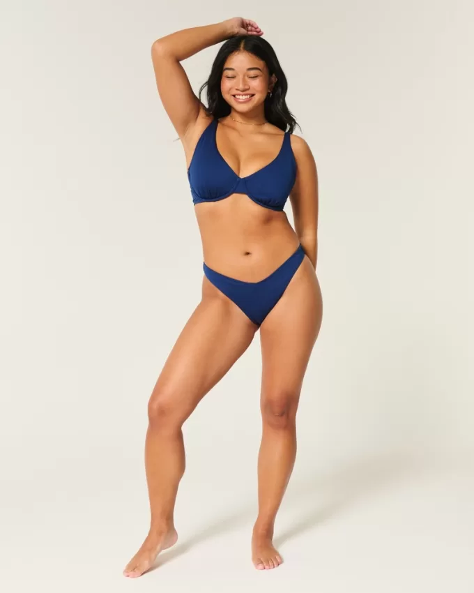 Curvy High Apex Ribbed Underwire Bikini Top,Curvy High Apex Ribbed Underwire Bikini Top