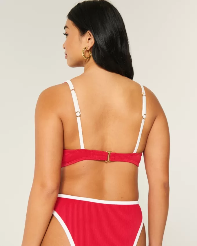 Curvy High Apex Ribbed Underwire Bikini Top,Curvy High Apex Ribbed Underwire Bikini Top