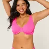 Curvy High Apex Ribbed Underwire Bikini Top,Curvy High Apex Ribbed Underwire Bikini Top