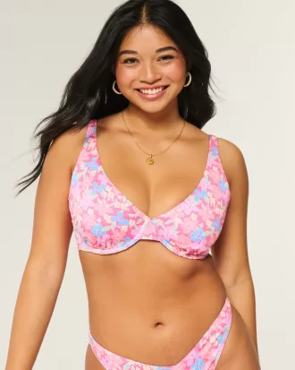 Curvy High Apex Ribbed Underwire Bikini Top,Curvy High Apex Ribbed Underwire Bikini Top