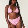 Curvy High-Leg High-Waist Ribbed Cheeky Bikini Bottom,Curvy High-Leg High-Waist Ribbed Cheeky Bikini Bottom