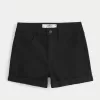 Curvy High-Rise Black Denim Shorts 3″,Curvy High-Rise Black Denim Shorts 3″