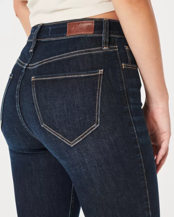 Curvy High-Rise Dark Wash Flare Jeans,Curvy High-Rise Dark Wash Flare Jeans