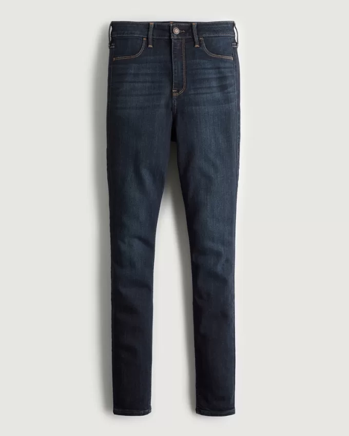 Curvy High-Rise Dark Wash Jean Leggings,Curvy High-Rise Dark Wash Jean Leggings