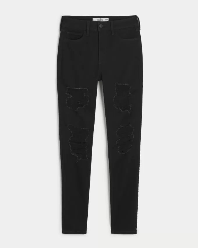 Curvy High-Rise Ripped Black Super Skinny Jeans,Curvy High-Rise Ripped Black Super Skinny Jeans Curvy High-Rise Ripped Black Super Skinny Jeans,Curvy High-Rise Ripped Black Super Skinny Jeans