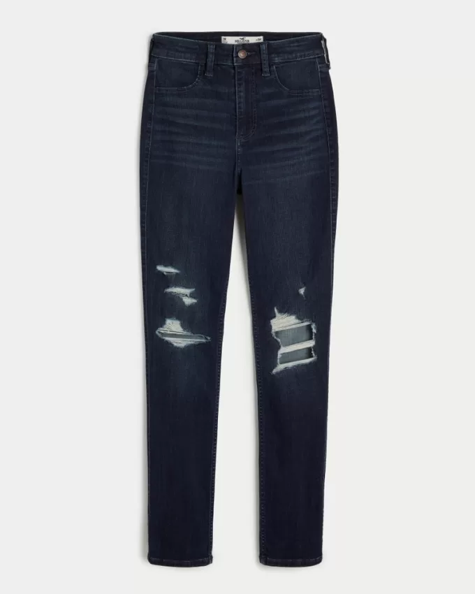 Curvy High-Rise Ripped Dark Wash Jean Leggings,Curvy High-Rise Ripped Dark Wash Jean Leggings Curvy High-Rise Ripped Dark Wash Jean Leggings,Curvy High-Rise Ripped Dark Wash Jean Leggings