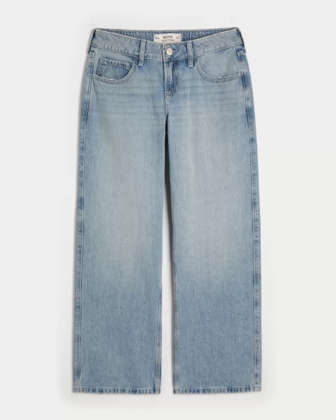 Curvy Low-Rise Light Wash Baggy Jeans,Curvy Low-Rise Light Wash Baggy Jeans
