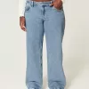 Curvy Low-Rise Medium Wash Baggy Jeans,Curvy Low-Rise Medium Wash Baggy Jeans
