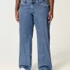 Curvy Low-Rise Medium Wash Baggy Jeans,Curvy Low-Rise Medium Wash Baggy Jeans