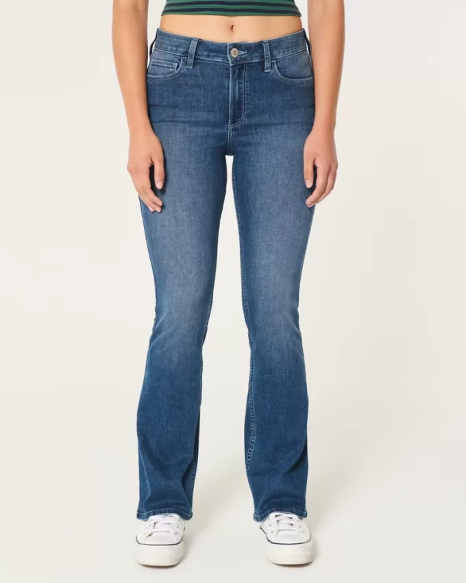 Curvy Mid-Rise Dark Wash Boot Jeans,Curvy Mid-Rise Dark Wash Boot Jeans
