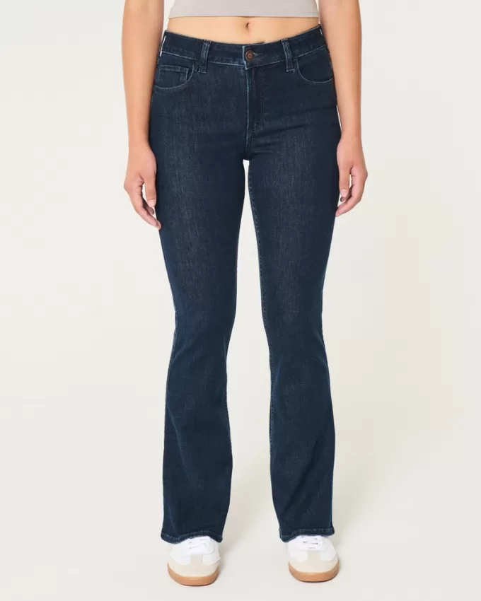 Curvy Mid-Rise Dark Wash Boot Jeans,Curvy Mid-Rise Dark Wash Boot Jeans