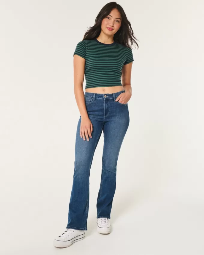 Curvy Mid-Rise Dark Wash Boot Jeans,Curvy Mid-Rise Dark Wash Boot Jeans