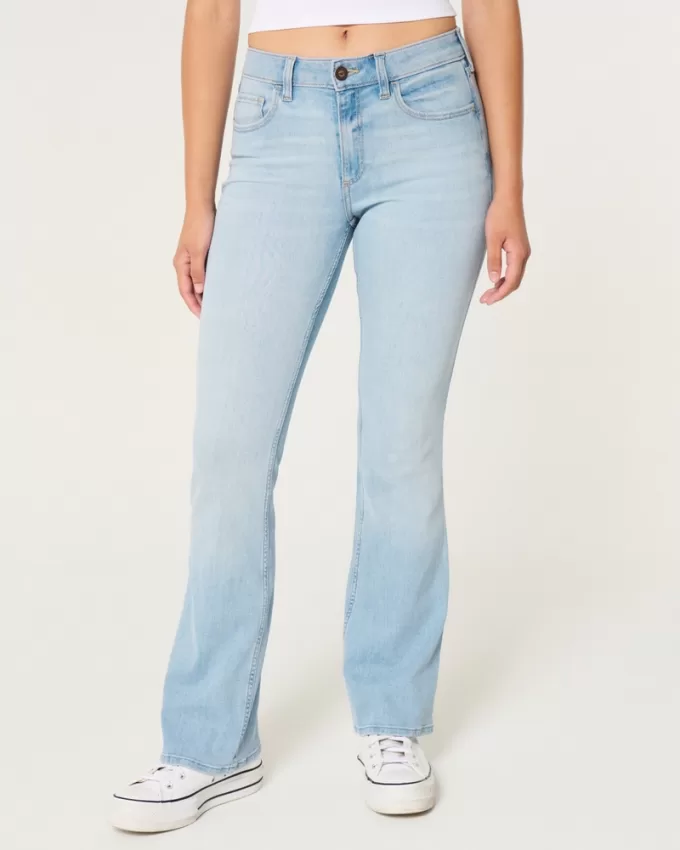 Curvy Mid-Rise Light Wash Boot Jeans,Curvy Mid-Rise Light Wash Boot Jeans