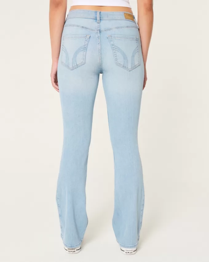 Curvy Mid-Rise Light Wash Boot Jeans,Curvy Mid-Rise Light Wash Boot Jeans