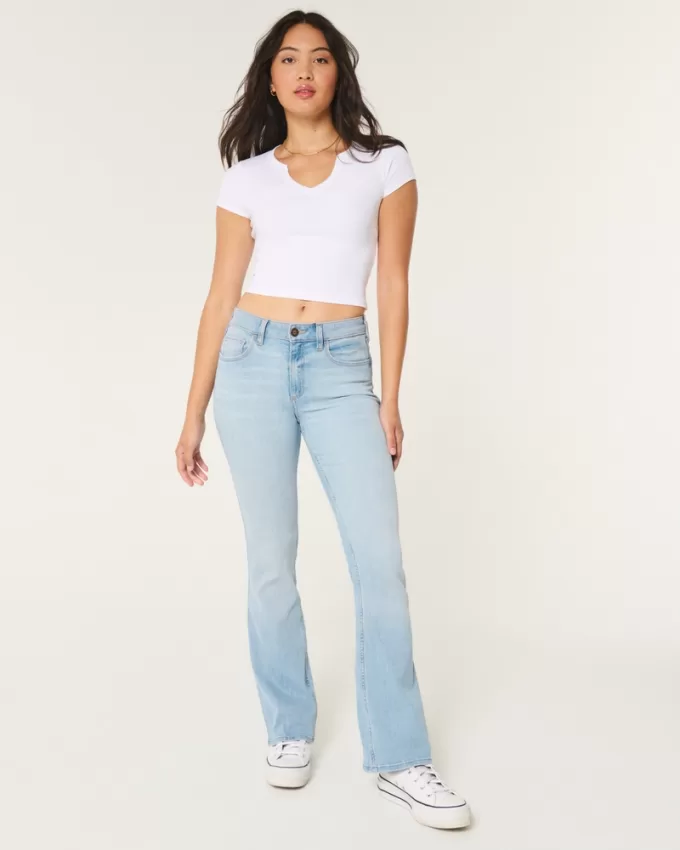 Curvy Mid-Rise Light Wash Boot Jeans,Curvy Mid-Rise Light Wash Boot Jeans