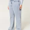Curvy Mid-Rise Medium Wash Baggy Jeans,Curvy Mid-Rise Medium Wash Baggy Jeans