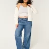 Curvy Mid-Rise Medium Wash Baggy Jeans,Curvy Mid-Rise Medium Wash Baggy Jeans