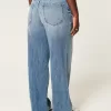 Curvy Mid-Rise Medium Wash Baggy Jeans,Curvy Mid-Rise Medium Wash Baggy Jeans