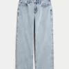 Curvy Mid-Rise Medium Wash Baggy Jeans,Curvy Mid-Rise Medium Wash Baggy Jeans