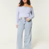Curvy Mid-Rise Medium Wash Baggy Jeans,Curvy Mid-Rise Medium Wash Baggy Jeans
