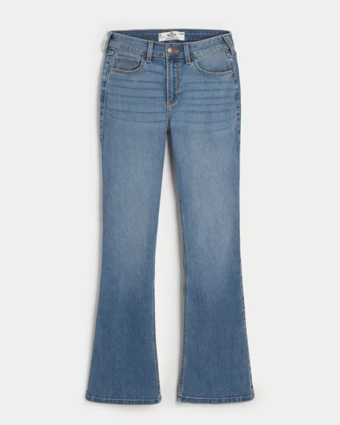 Curvy Mid-Rise Medium Wash Boot Jeans,Curvy Mid-Rise Medium Wash Boot Jeans
