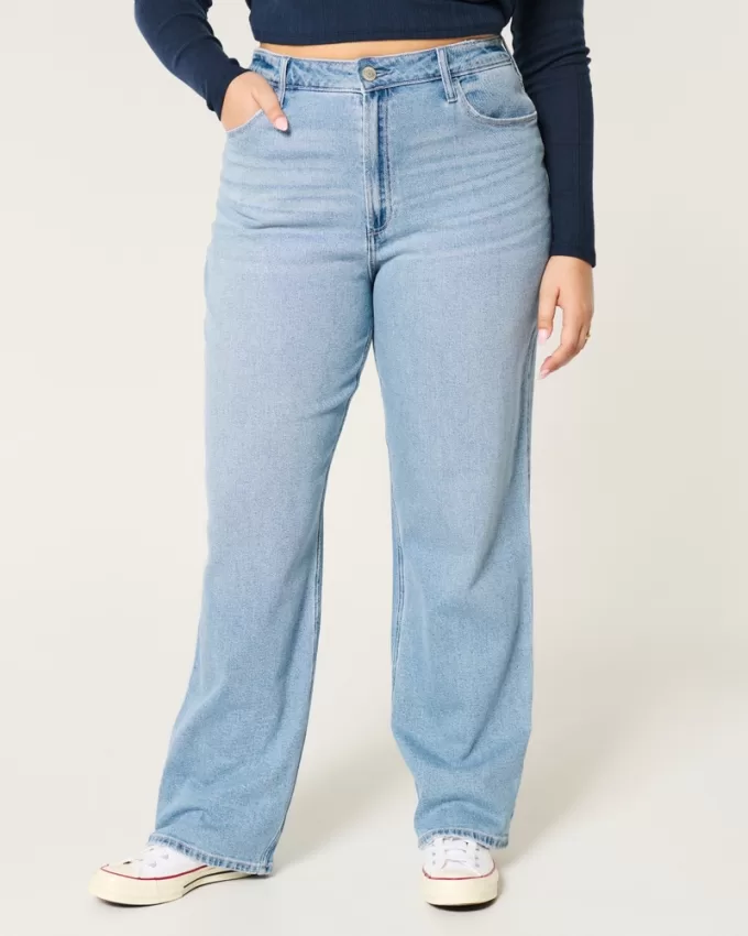 Curvy Ultra High-Rise Medium Wash Dad Jeans,Curvy Ultra High-Rise Medium Wash Dad Jeans