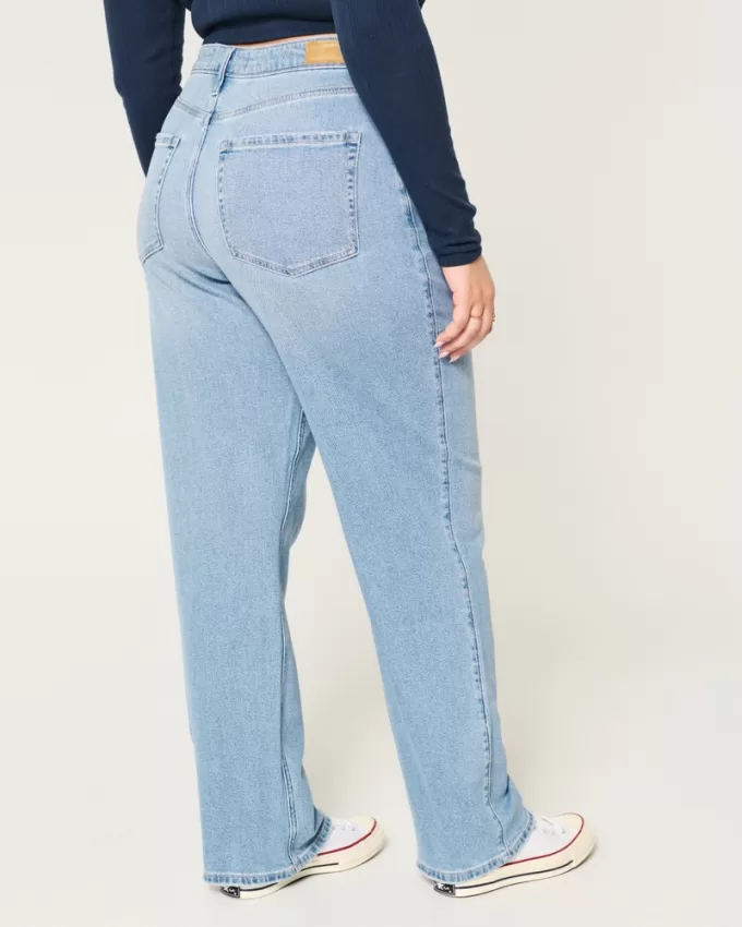 Curvy Ultra High-Rise Medium Wash Dad Jeans,Curvy Ultra High-Rise Medium Wash Dad Jeans