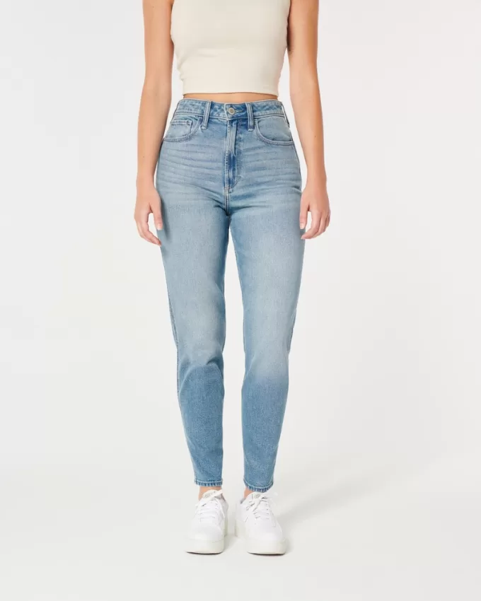 Curvy Ultra High-Rise Medium Wash Mom Jeans,Curvy Ultra High-Rise Medium Wash Mom Jeans