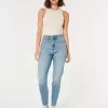 Curvy Ultra High-Rise Medium Wash Mom Jeans,Curvy Ultra High-Rise Medium Wash Mom Jeans