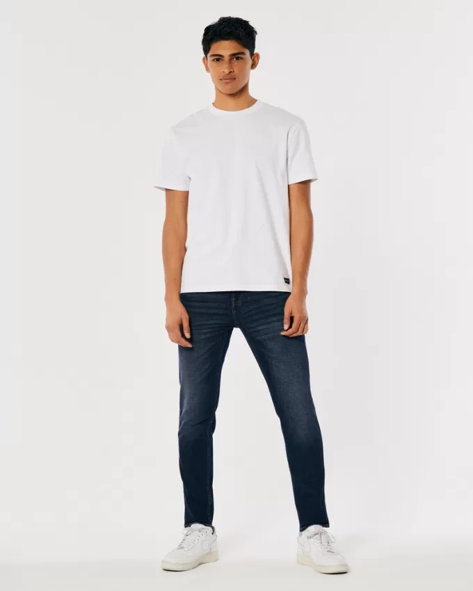 Dark Wash Athletic Skinny Jeans,Dark Wash Athletic Skinny Jeans