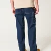 Dark Wash Baggy Painter Jeans,Dark Wash Baggy Painter Jeans